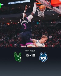 森林狼139-106轻取雄鹿，兰德尔29+8+6，海兰德23分